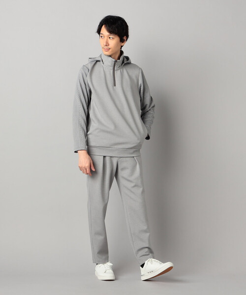 【NEW】コムサ・メン（COMME CA MEN）/ダウンファブリック タックテーパードパンツ COMME CA MEN（コムサメン） パンツ ダウンファブリック タック