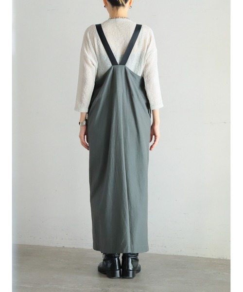 「FIL DE FER」 サロペットスカート FREE カーキ レディース_画像4