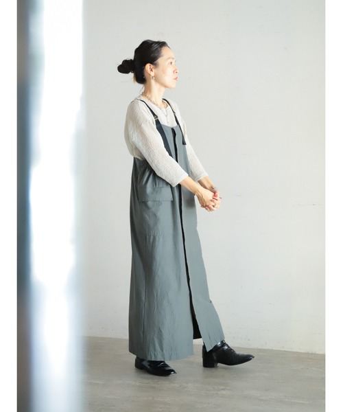 「FIL DE FER」 サロペットスカート FREE カーキ レディース_画像5