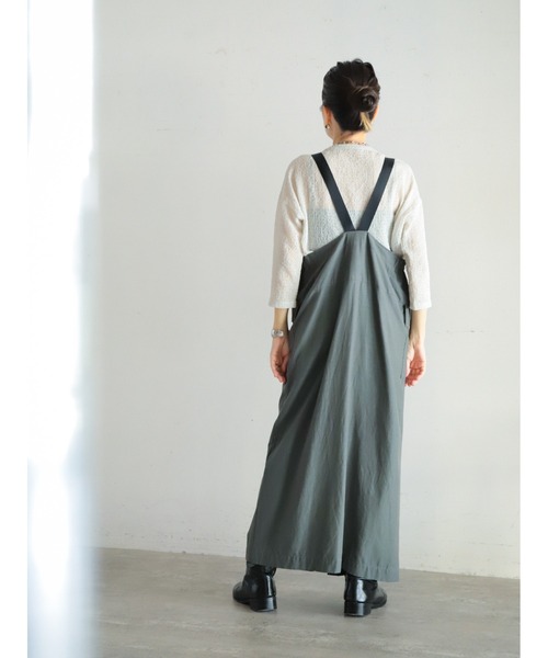 「FIL DE FER」 サロペットスカート FREE カーキ レディース_画像6