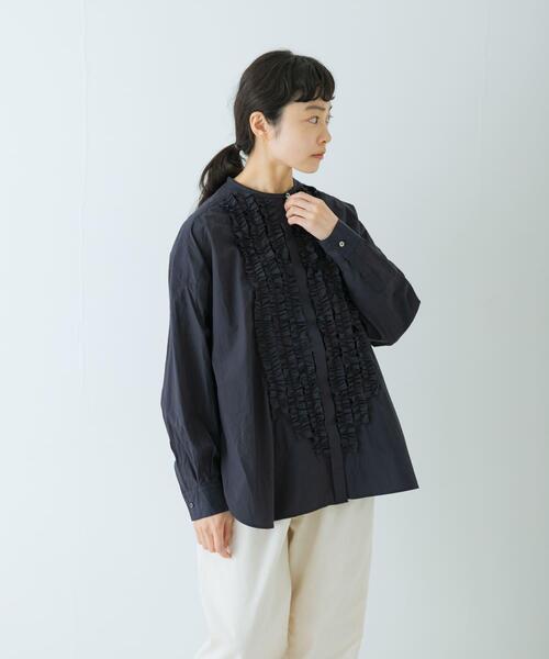 【2025SS】コットンフリルワイドシャツ sizeFREE 2025SS】コットンフリルワイドシャツ sizeFREE