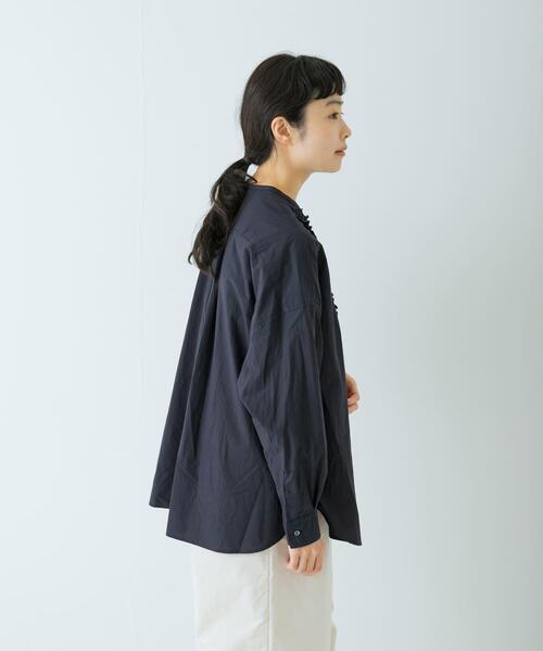 【2025SS】コットンフリルワイドシャツ sizeFREE 2025SS】コットンフリルワイドシャツ sizeFREE