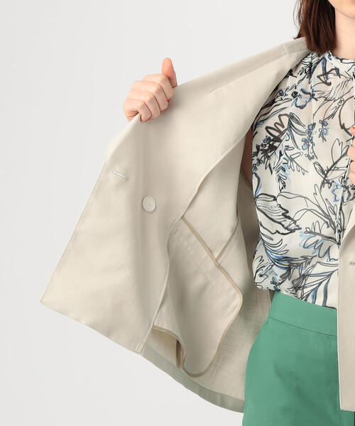 「TOMORROWLAND」 テーラードジャケット 34 ライトベージュ レディース_画像4