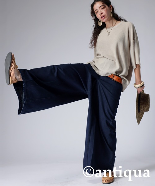 「antiqua」 デニムパンツ M ノンウォッシュ レディース_画像2