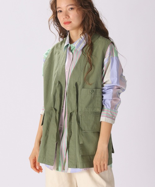 niko and…（ニコアンド） ベスト FREE カーキ レディース : ZOZOTOWN