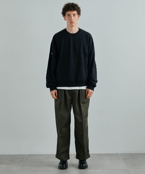 「PUBLIC TOKYO」 スウェットカットソー 2 ブラック メンズ_画像2