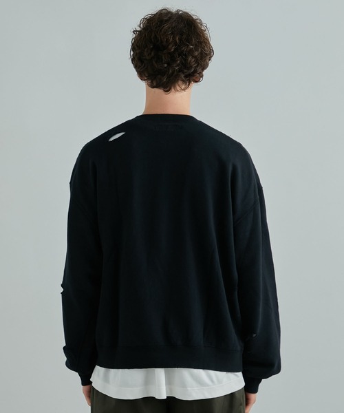「PUBLIC TOKYO」 スウェットカットソー 2 ブラック メンズ_画像5