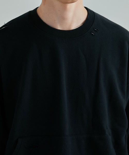 「PUBLIC TOKYO」 スウェットカットソー 2 ブラック メンズ_画像6