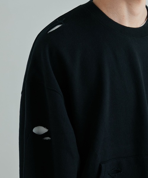 「PUBLIC TOKYO」 スウェットカットソー 2 ブラック メンズ_画像7