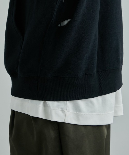 「PUBLIC TOKYO」 スウェットカットソー 2 ブラック メンズ_画像9