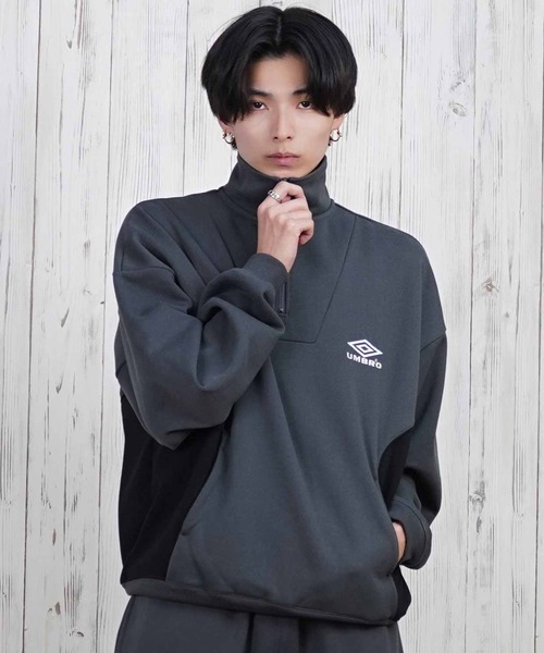 unbro フルジップフード付きジャケット UCA4555SDW umbro（アンブロ） ジップアップパーカー M ブラック メンズ