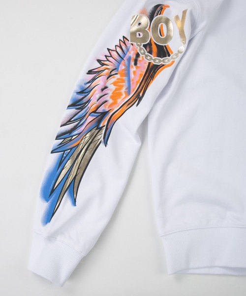 「BOY LONDON」 スウェットカットソー M ホワイト メンズ_画像4