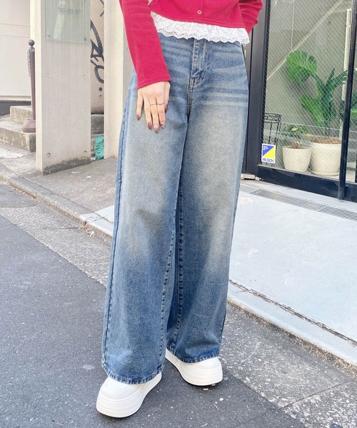 INGNI（イング） ワイドパンツ ジーンズ デニム デニムパンツ