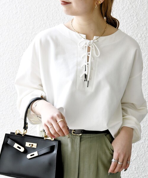 「SHIPS any」 長袖カットソー ONE SIZE ブルー レディース_画像5