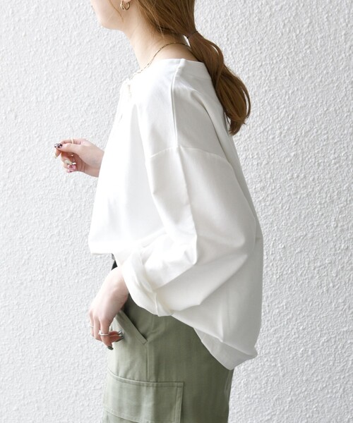 「SHIPS any」 長袖カットソー ONE SIZE ブルー レディース_画像6