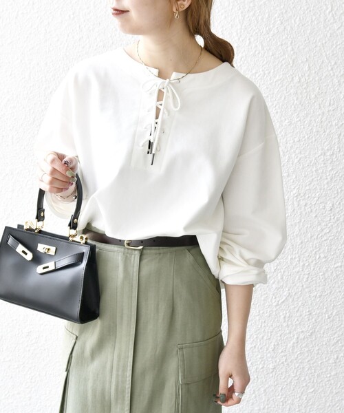 「SHIPS any」 長袖カットソー ONE SIZE ブルー レディース_画像9