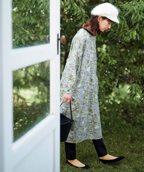 「Sunny clouds」 長袖ワンピース MEDIUM グレー系その他 レディース_画像2