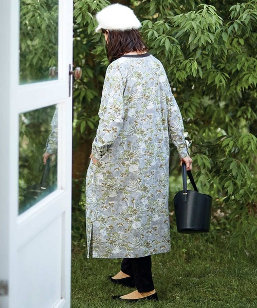 「Sunny clouds」 長袖ワンピース MEDIUM グレー系その他 レディース_画像8