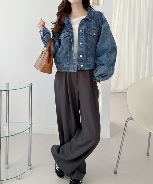 y*u様 D&G デニムジャケット Ada. デニムジャケット gジャン ボリュームスリーブ デニムジャケット
