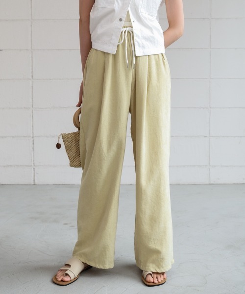 「Bab」 イージーパンツ M イエロー レディース_画像5