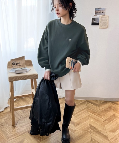 「Java」 スウェットカットソー LARGE 杢グレー レディース_画像3