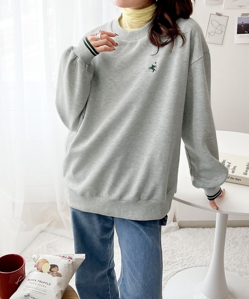 「Java」 スウェットカットソー LARGE 杢グレー レディース_画像4