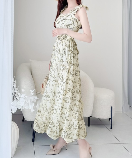 「mily bilet」 ノースリーブワンピース SMALL イエロー レディース_画像5