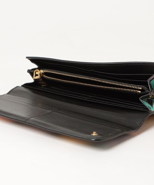 「miu miu」 MADRAS CAT 長財布 - ブラック レディースの画像