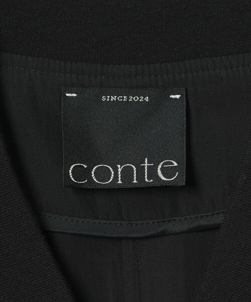 ブルゾン アウター 「conte」サテン ジップブルゾン レディースの画像