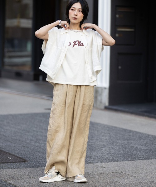 定価5万！【SUNSEA】サンシー リネンワイドパンツ サイズ2 Munich（ミューニック） ワイドパンツ パンツ 「吸水速乾」「発散性