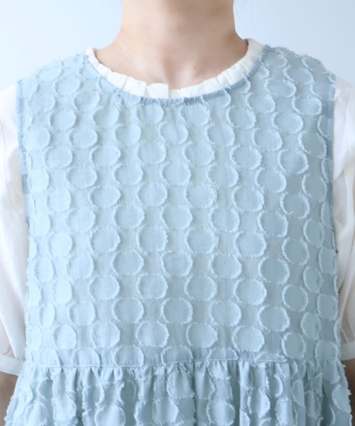 ベスト ジレ ドロップジャカード tunic ベスト レディースの画像