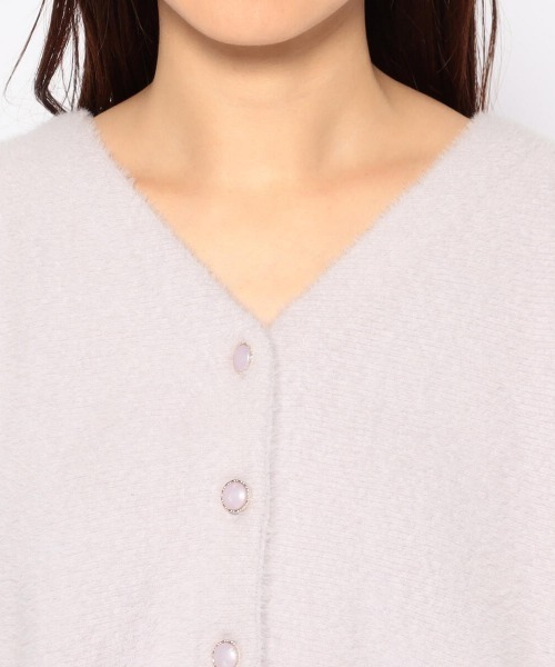 「MISCH MASCH」 ニットカーディガン MEDIUM ホワイト レディース_画像4