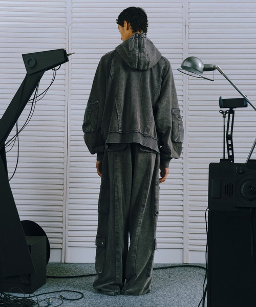 「HARE」 ジップアップパーカー MEDIUM ブラック系その他 メンズの画像