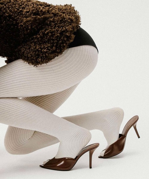 タイツ Zoe Ribbed Tights Ivory レディース : ZOZOTOWN Yahoo!店