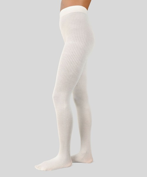 タイツ Zoe Ribbed Tights Ivory レディース : ZOZOTOWN Yahoo!店