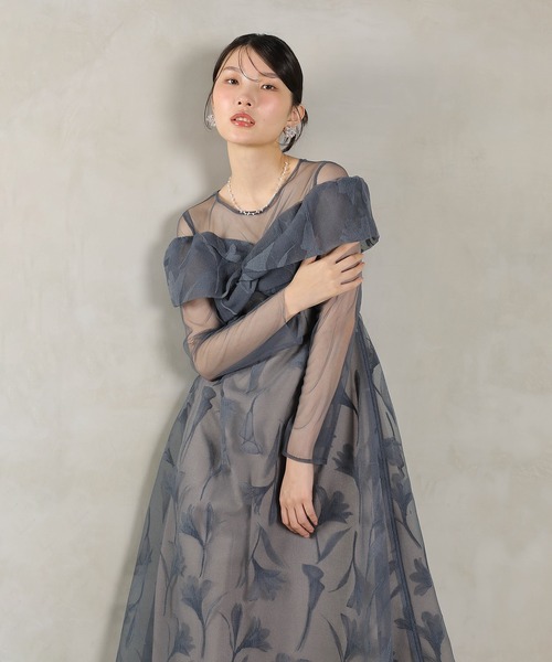 「Kana」 長袖ワンピース M ブラウン レディース_画像2