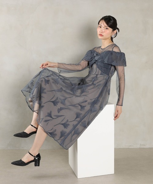 「Kana」 長袖ワンピース M ブラウン レディース_画像3