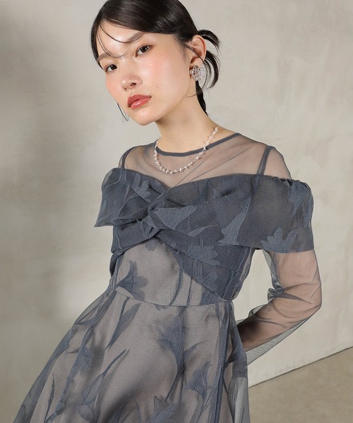「Kana」 長袖ワンピース M ブラウン レディース_画像7