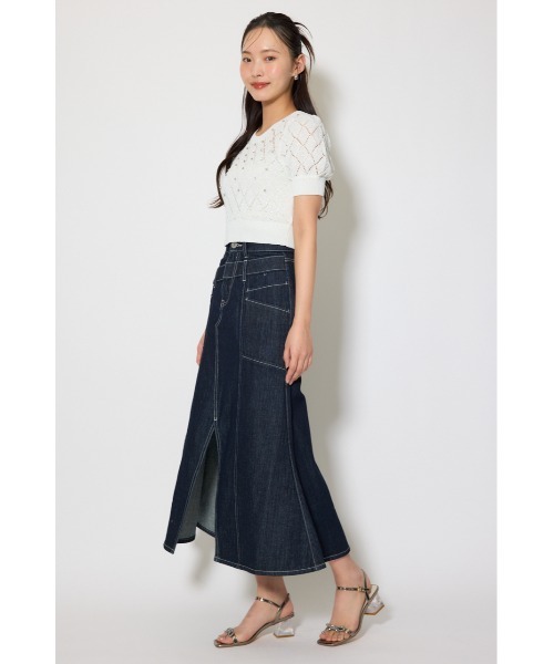 デニムスカート 「AKB48 伊藤百花さん着用」ダブルベルトマーメイドデニムスカート　春服　夏服 | rienda | 20
