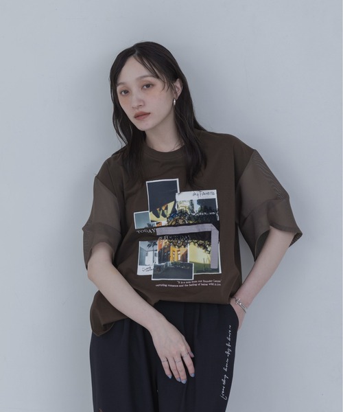Eimee Law（エイミーロウ） tシャツ フォトコラージュプリント