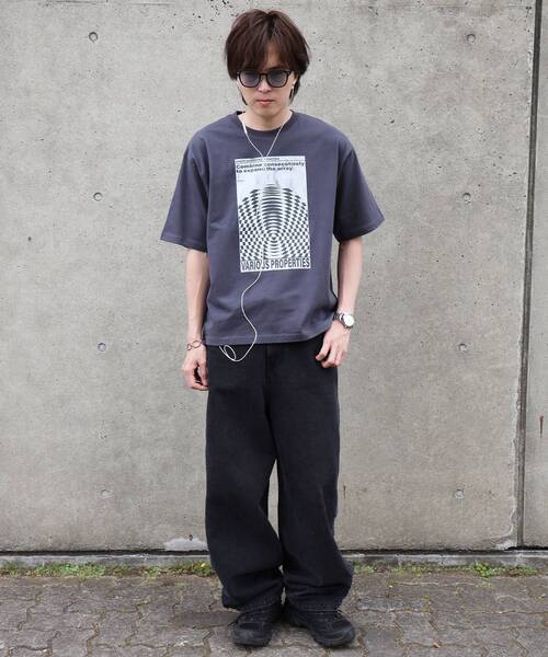 「FFEIN」 半袖Tシャツ SMALL ワイン メンズ_画像5
