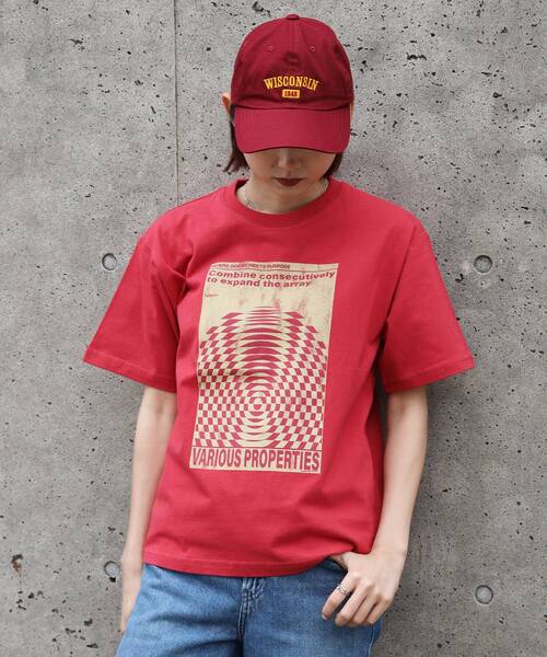 「FFEIN」 半袖Tシャツ SMALL ワイン メンズ_画像9