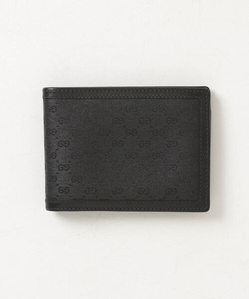 ほぼ未使用　グッチ　GUCCI　２つ折り札入れ　黒　メンズ　GGキャンバス GUCCI（グッチ） GGキャンバス 財布 - ブラック メンズ : ZOZOTOWN