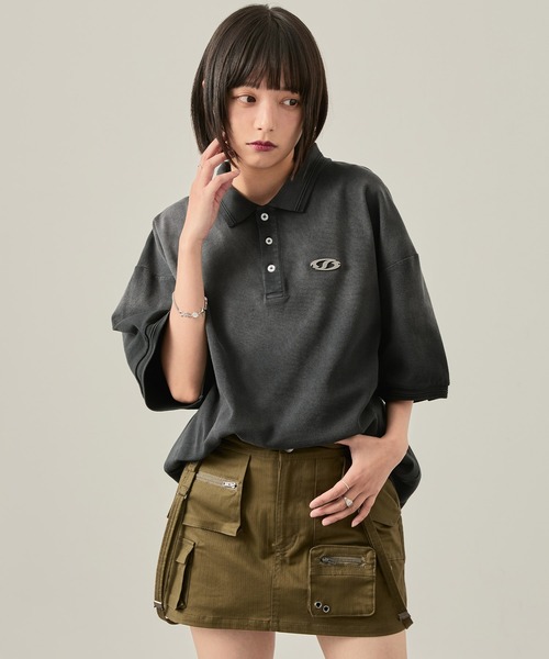 「Snap club」 半袖ポロシャツ M ブラウン レディース_画像6