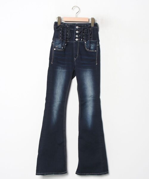 EMODA（エモダ） ブーツカットデニムパンツ MEDIUM インディゴブルー 