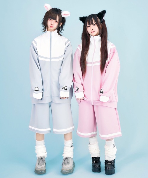 Hauls セットアップジャージ FREE サックスブルー レディース