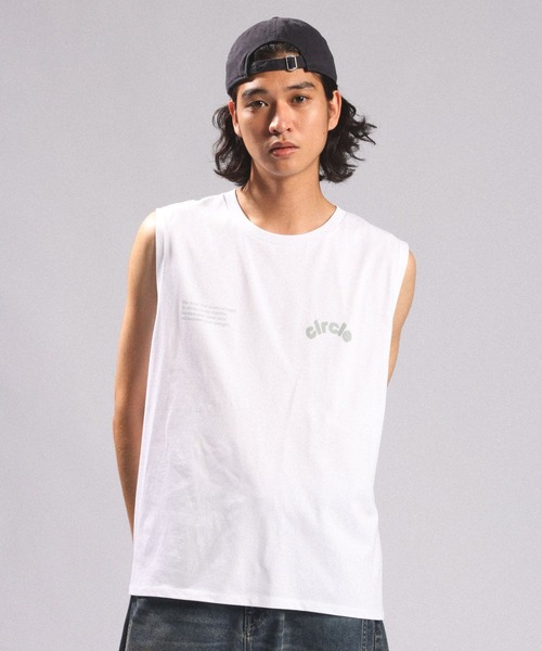 tシャツ 速乾 「接触冷感/吸水速乾」BLURRED CIRCLE LOGO SLEEVELESS TEE/ボカシサークルロゴノースリＴシャツ メンズ | RAGEBLUE | 10