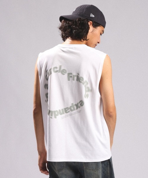 tシャツ 速乾 「接触冷感/吸水速乾」BLURRED CIRCLE LOGO SLEEVELESS TEE/ボカシサークルロゴノースリＴシャツ メンズ | RAGEBLUE | 11