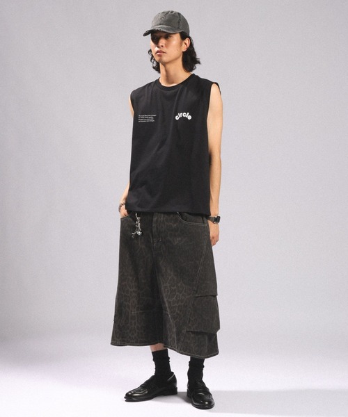 tシャツ 速乾 「接触冷感/吸水速乾」BLURRED CIRCLE LOGO SLEEVELESS TEE/ボカシサークルロゴノースリＴシャツ メンズ | RAGEBLUE | 12