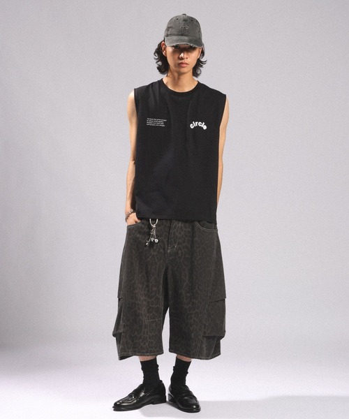 tシャツ 速乾 「接触冷感/吸水速乾」BLURRED CIRCLE LOGO SLEEVELESS TEE/ボカシサークルロゴノースリＴシャツ メンズ | RAGEBLUE | 13